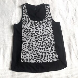 H&m Lightweight Sleeveless Animal Print Blouse
